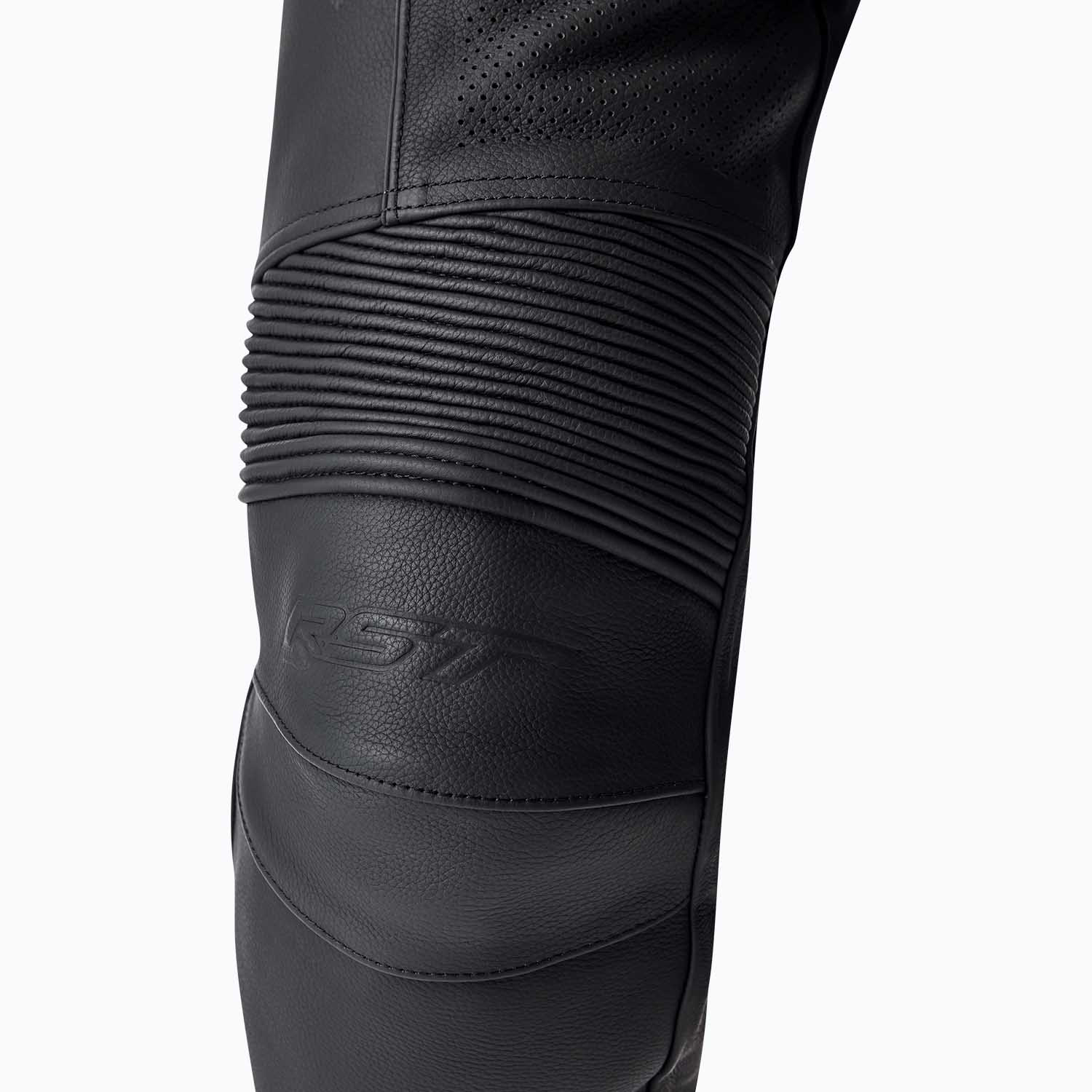 RST T2 D3O Leather Pants - Black / Black / Black