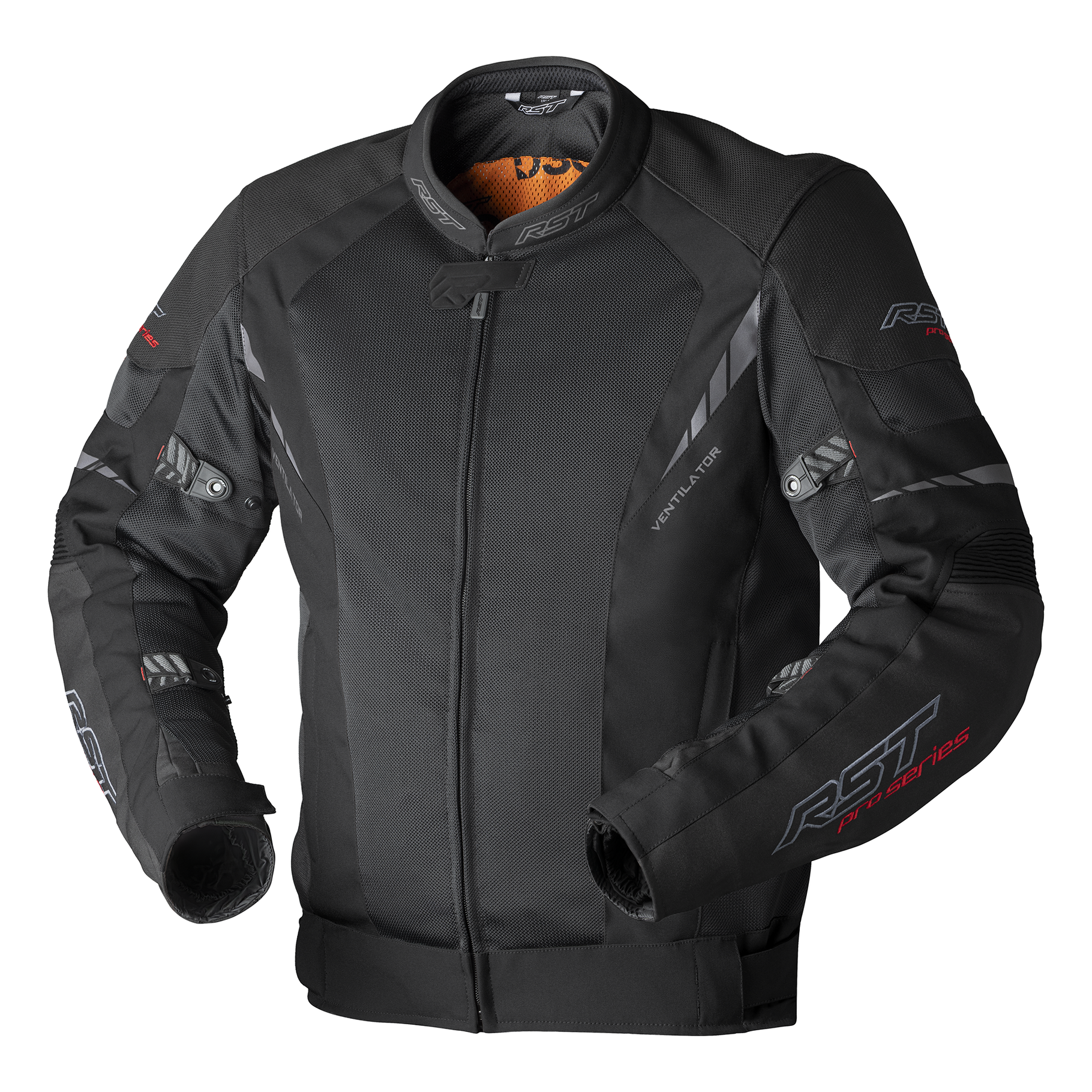 RST Pro Series Ventilator D3O Textile Jacket - Black / Black