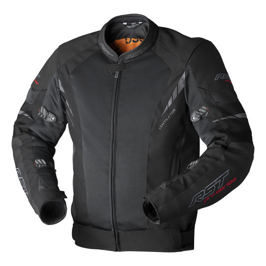 RST Pro Series Ventilator D3O Textile Jacket - Black / Black