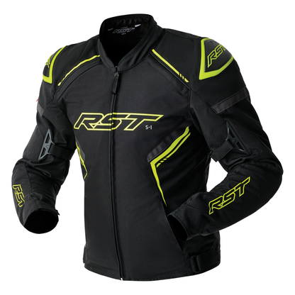 RST S1 D3O Textile Jacket - Black / Grey / Flo Yellow