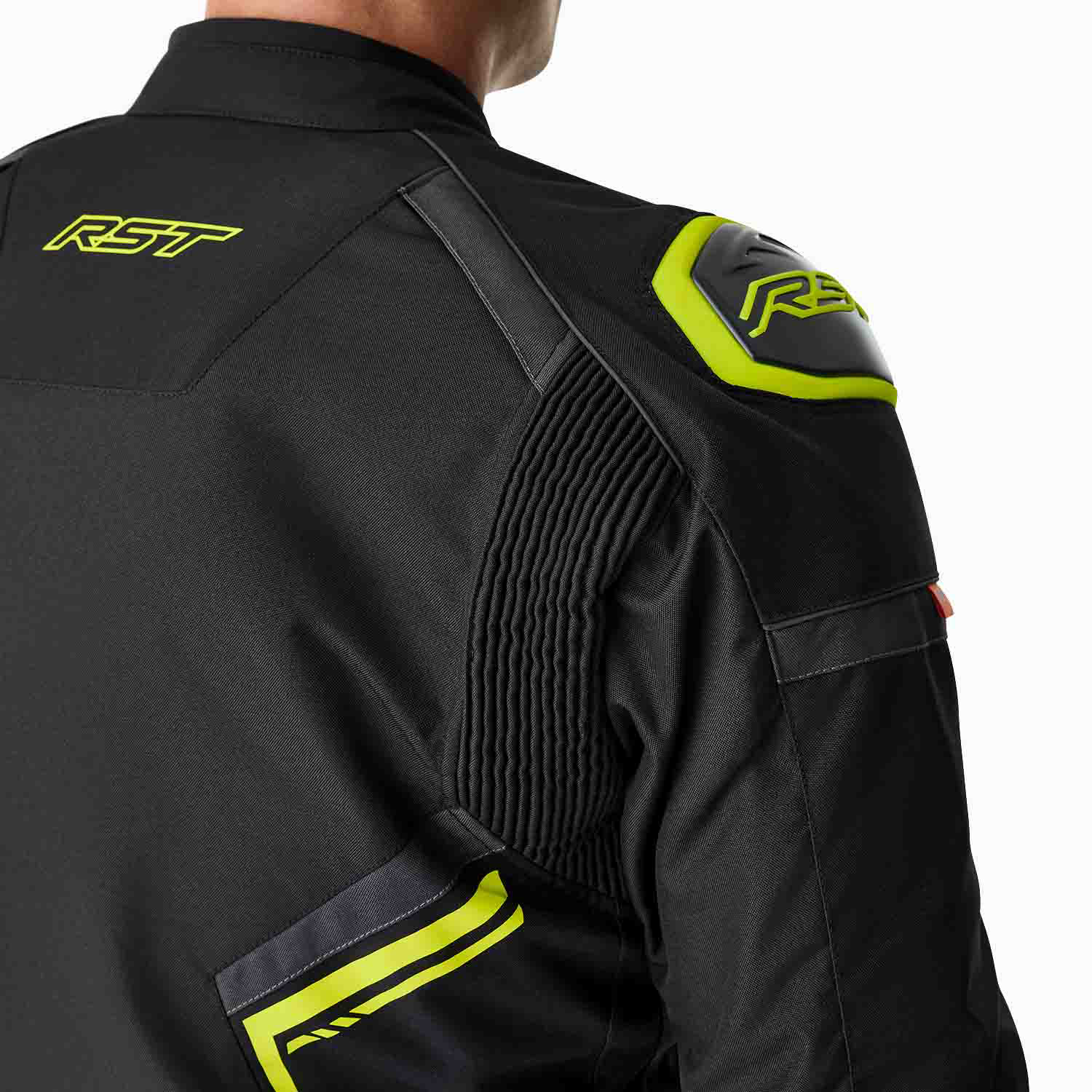RST S1 D3O Textile Jacket - Black / Grey / Flo Yellow