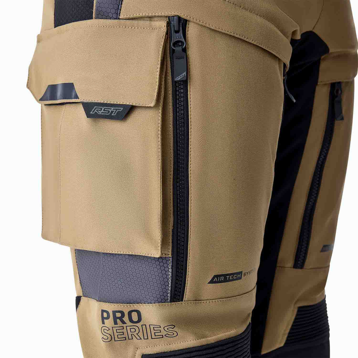 RST Pro Series Adventure D3O Textile Pants - Sand / Black