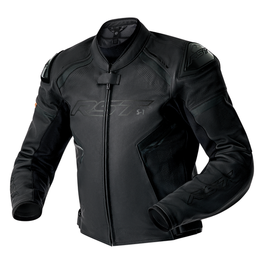 RST S1 D3O Ladies Leather Jacket - Black / Black
