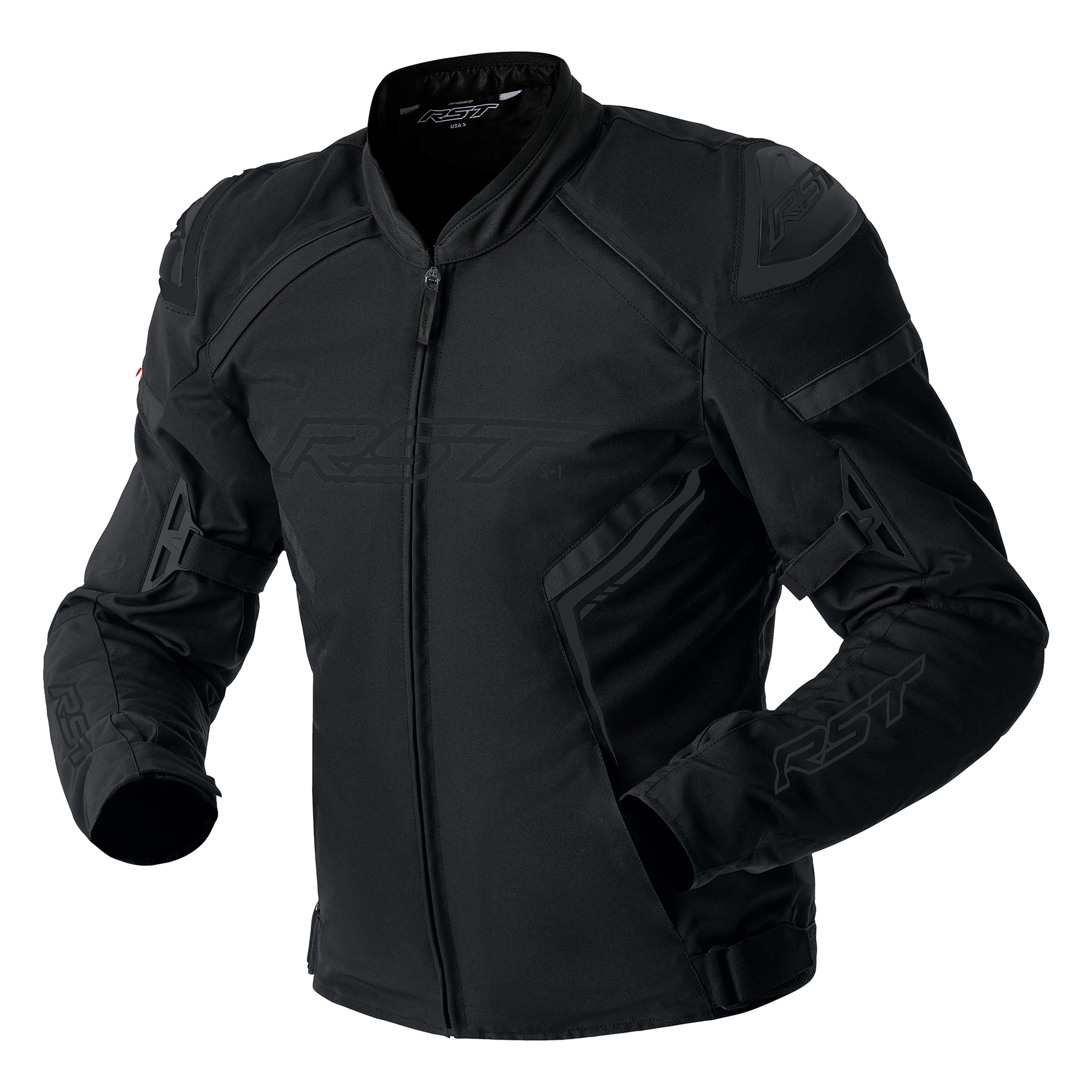 RST S1 D3O Ladies Textile Jacket - Black / Black