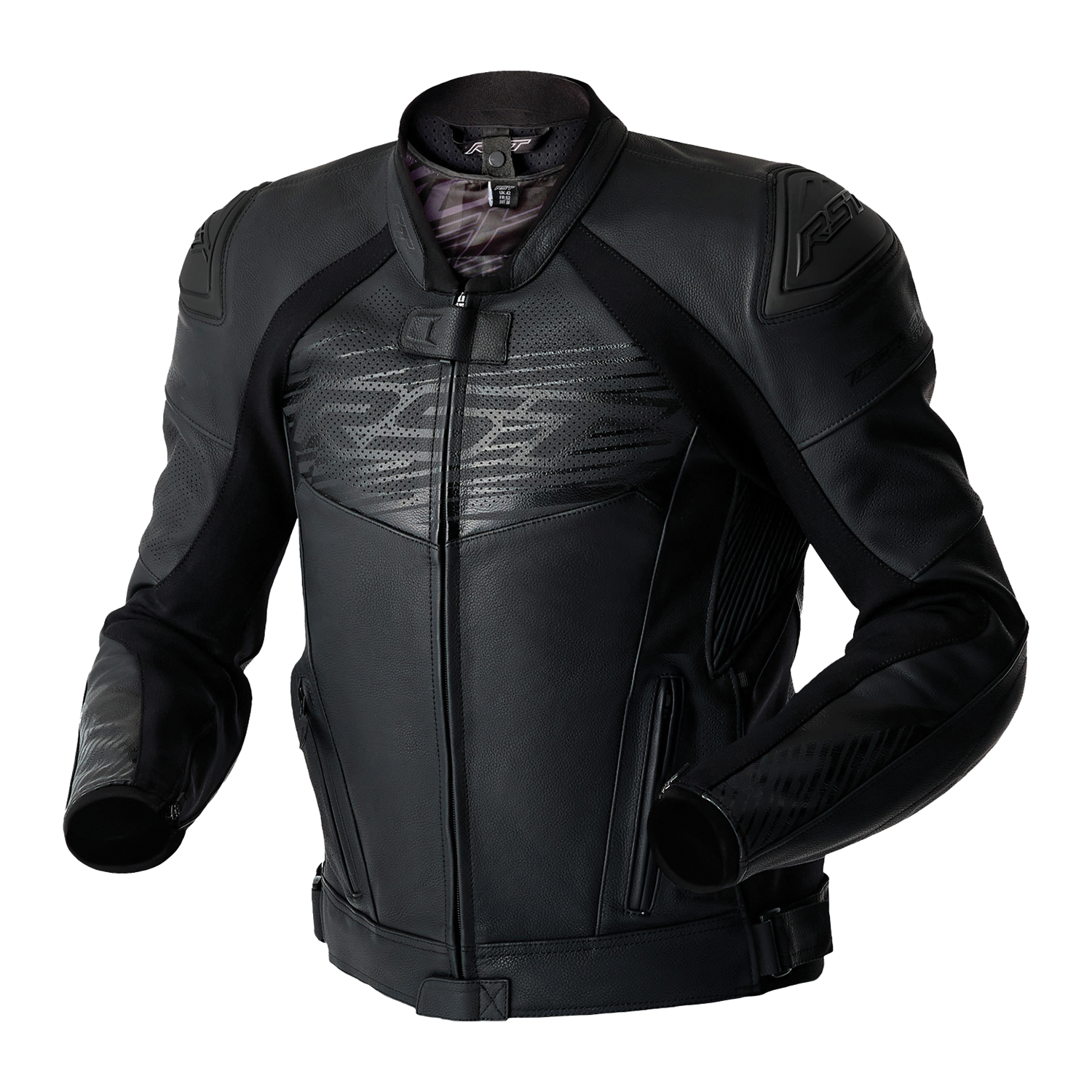RST Tractech Evo D3O Leather Jacket - Black / Black