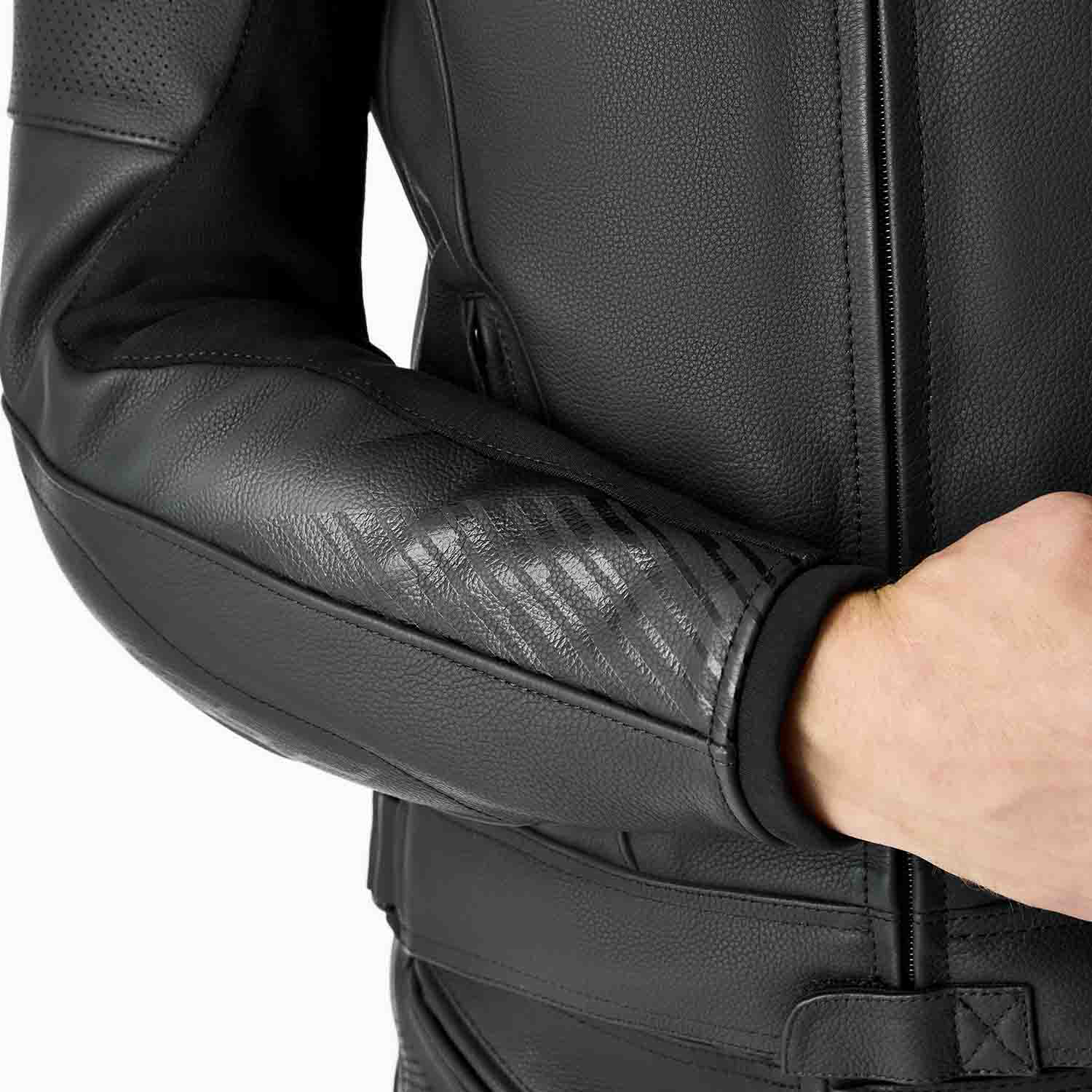 RST Tractech Evo D3O Leather Jacket - Black / Black