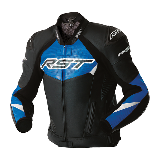 RST Tractech Evo D3O Leather Jacket - Black / Blue