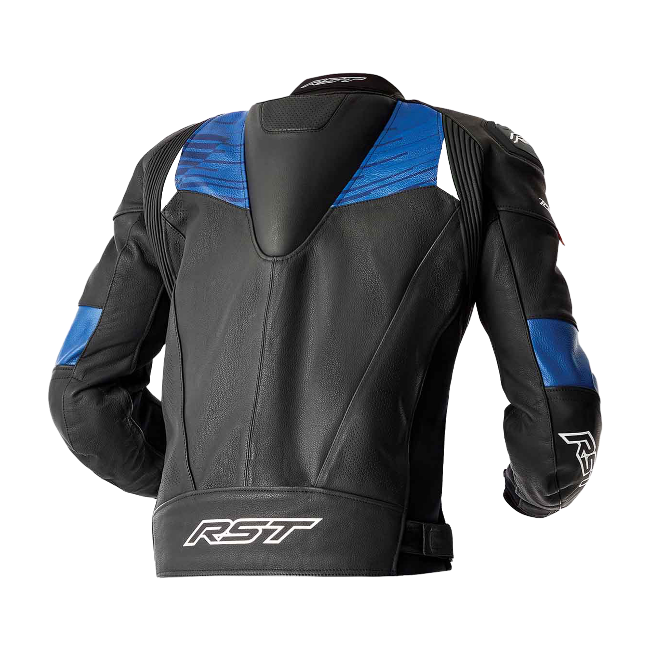 RST Tractech Evo D3O Leather Jacket - Black / Blue