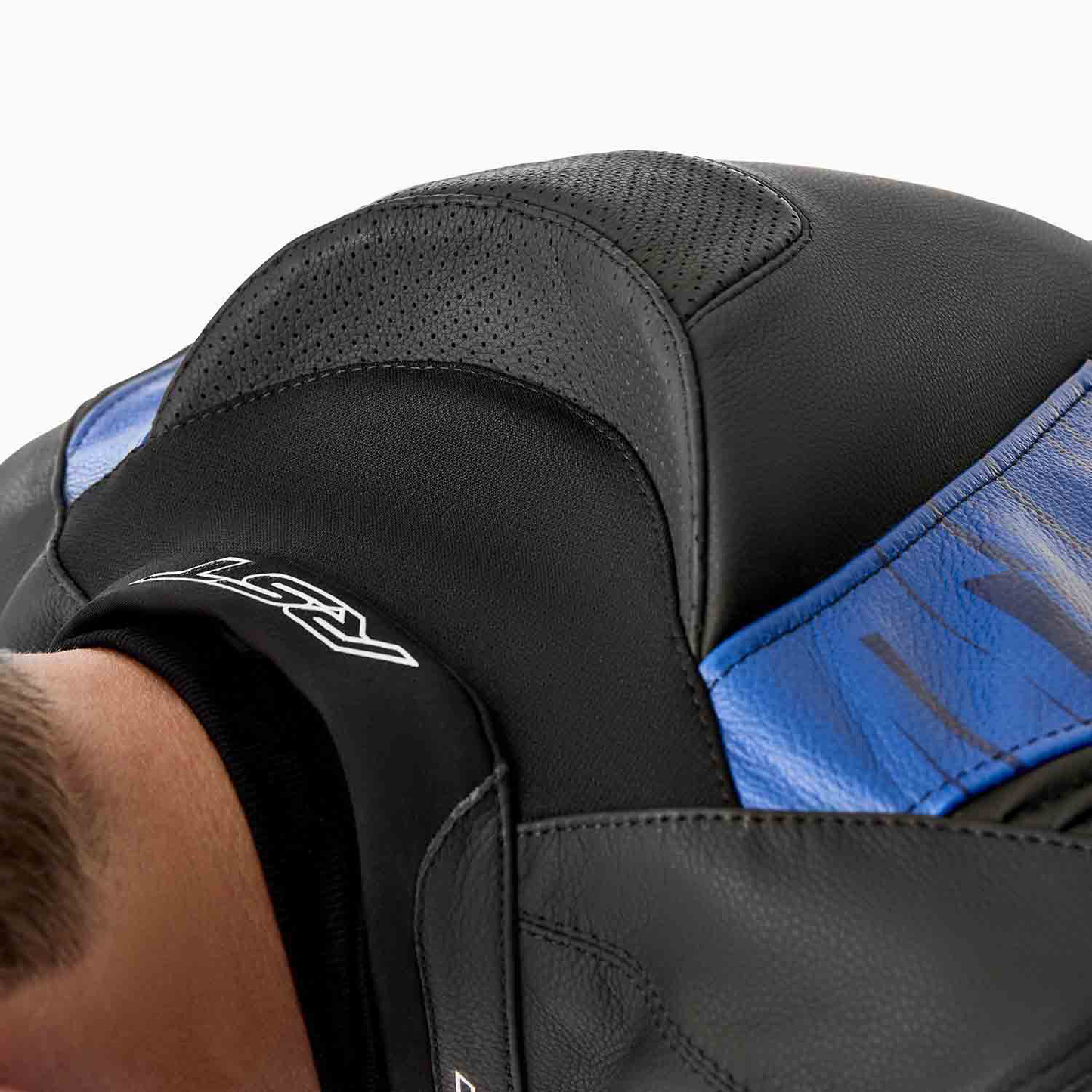 RST Tractech Evo D3O Leather Jacket - Black / Blue