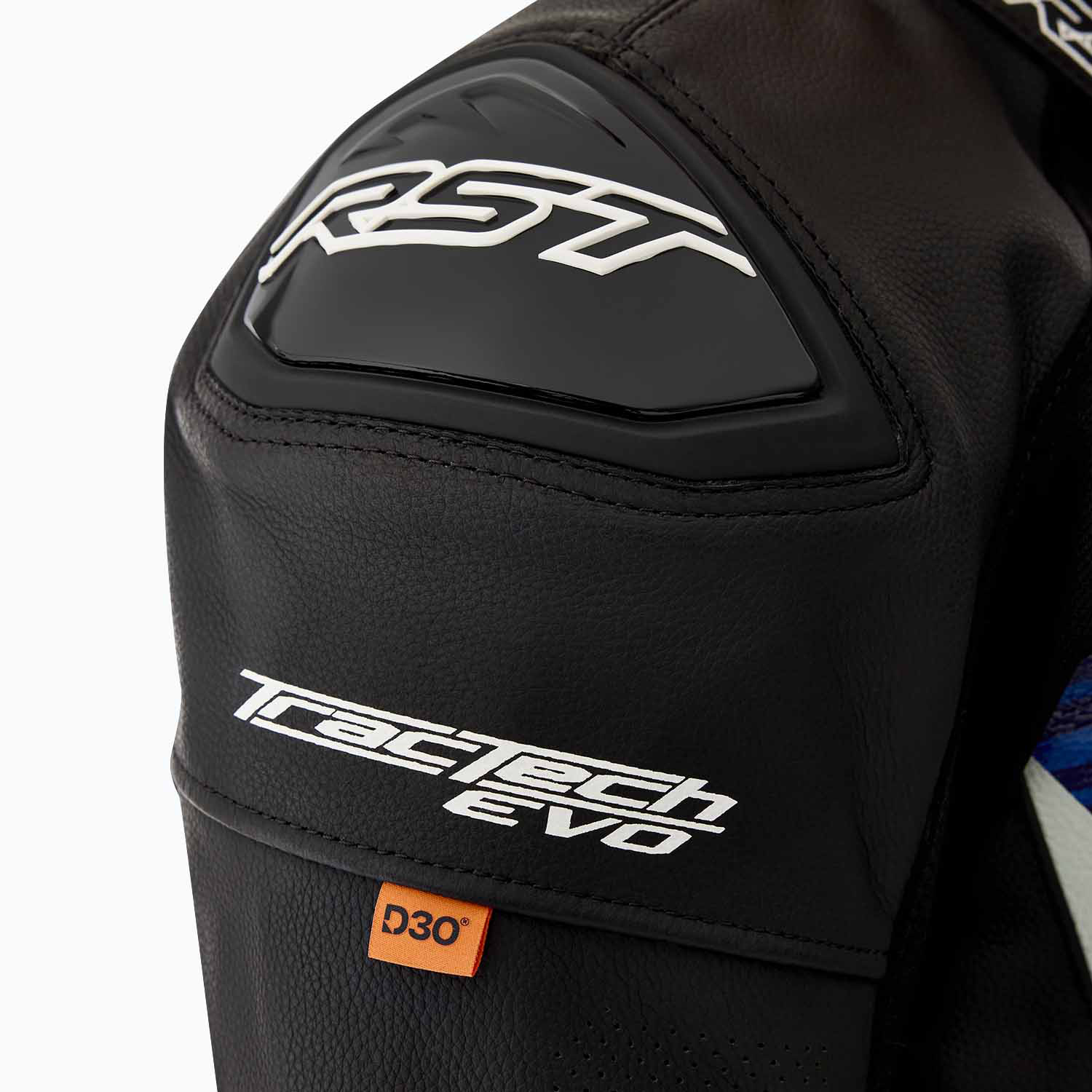 RST Tractech Evo D3O Leather Jacket - Black / Blue