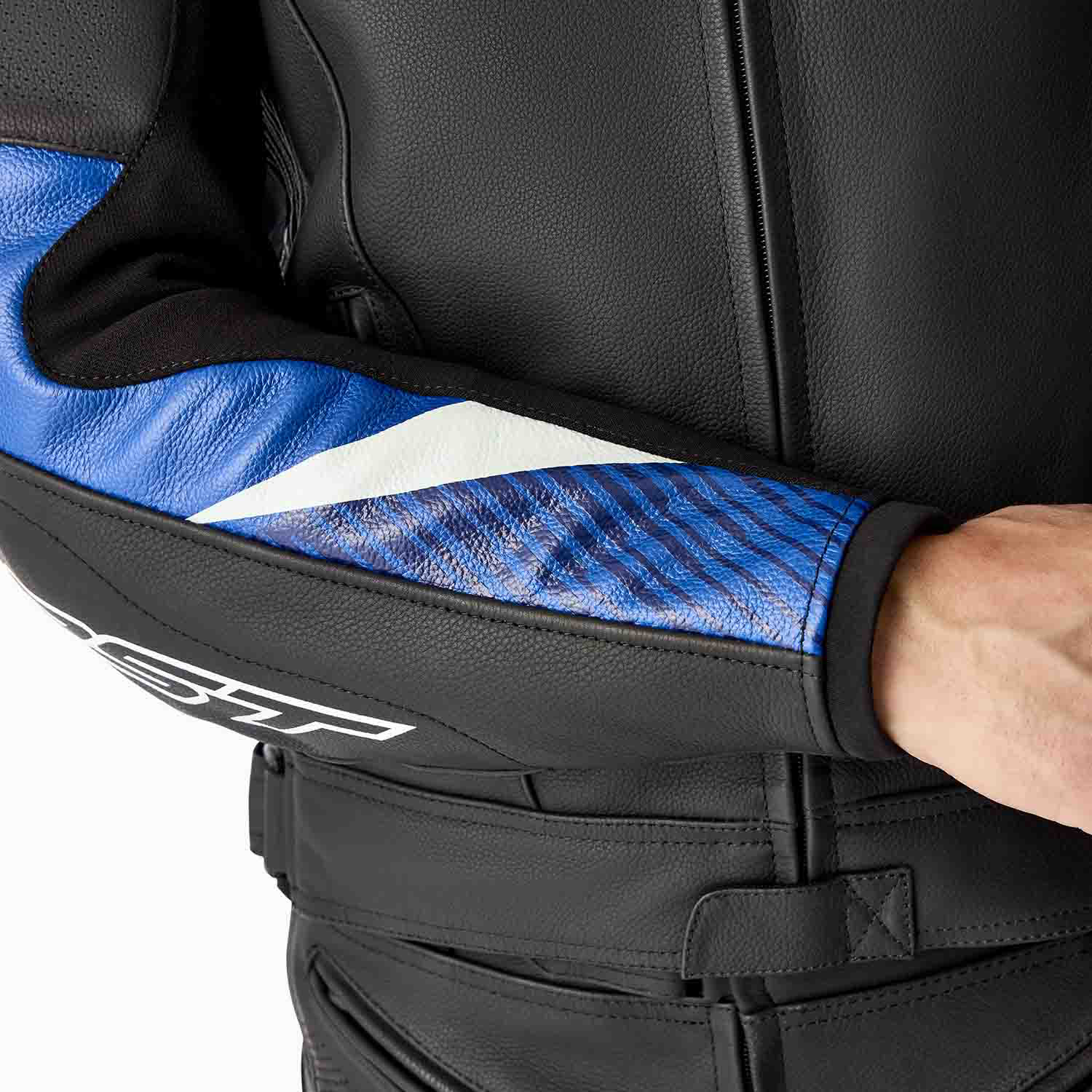 RST Tractech Evo D3O Leather Jacket - Black / Blue