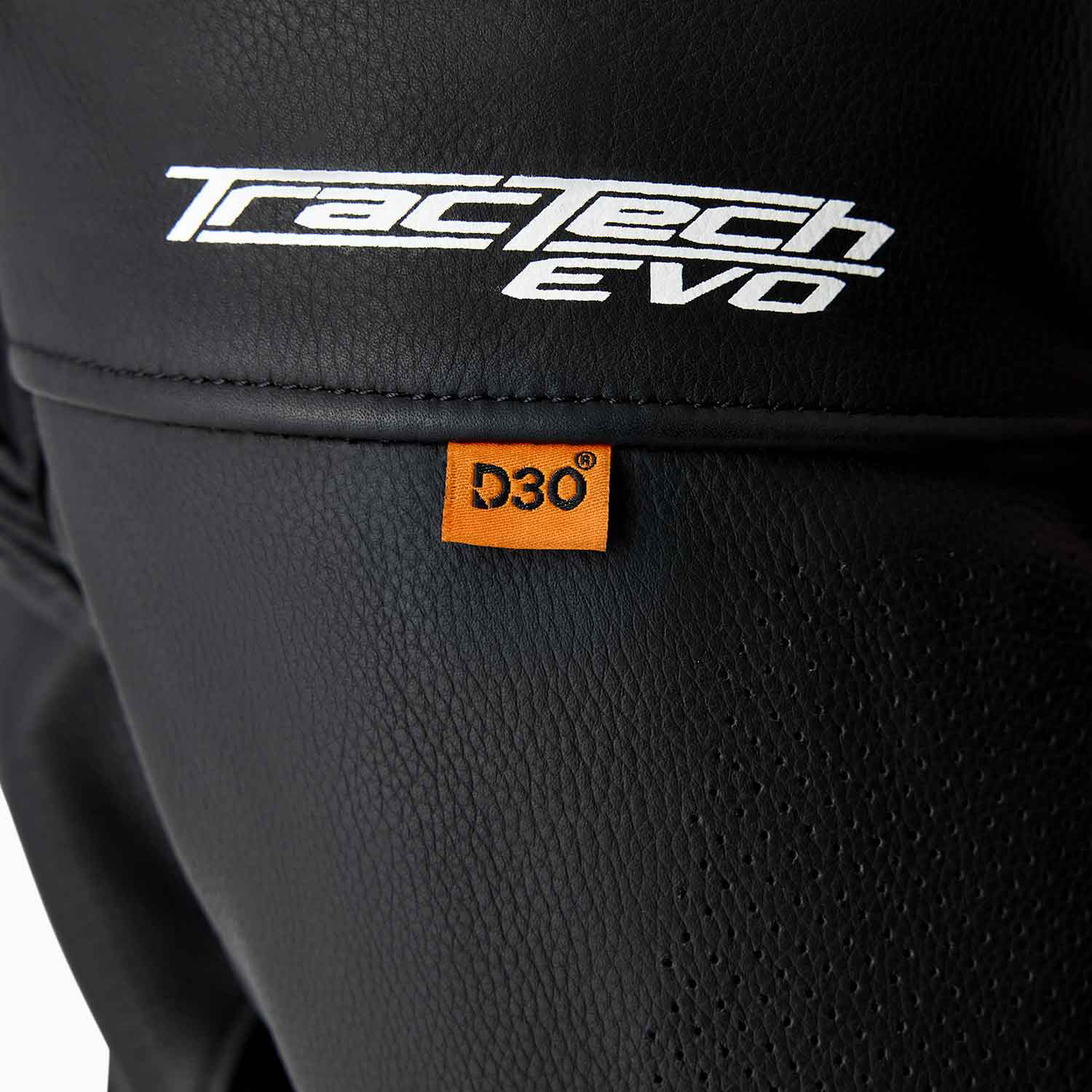 RST Tractech Evo D3O Leather Jacket - Black / Flo Red