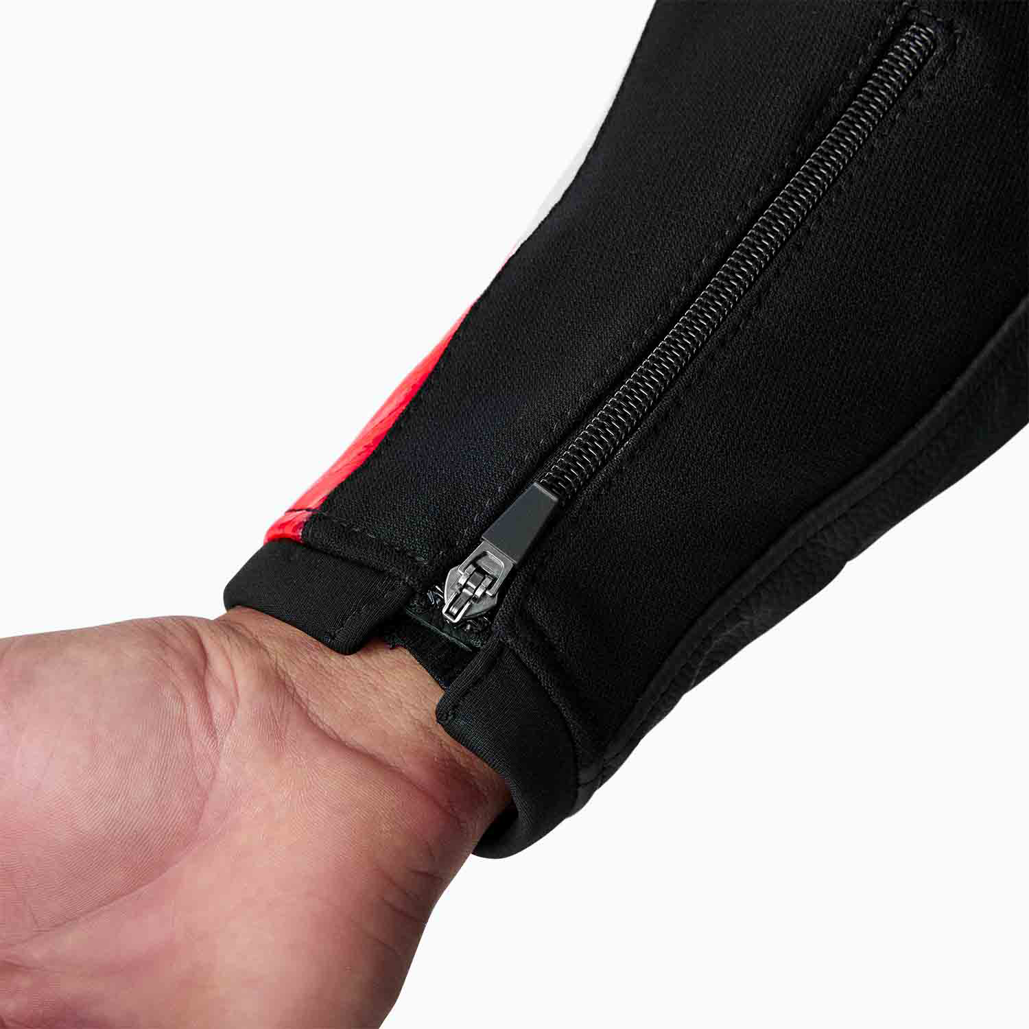 RST Tractech Evo D3O Leather Jacket - Black / Flo Red