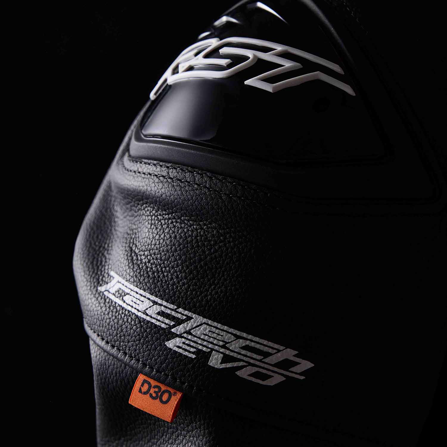 RST Tractech Evo D3O Leather Jacket - Black / White