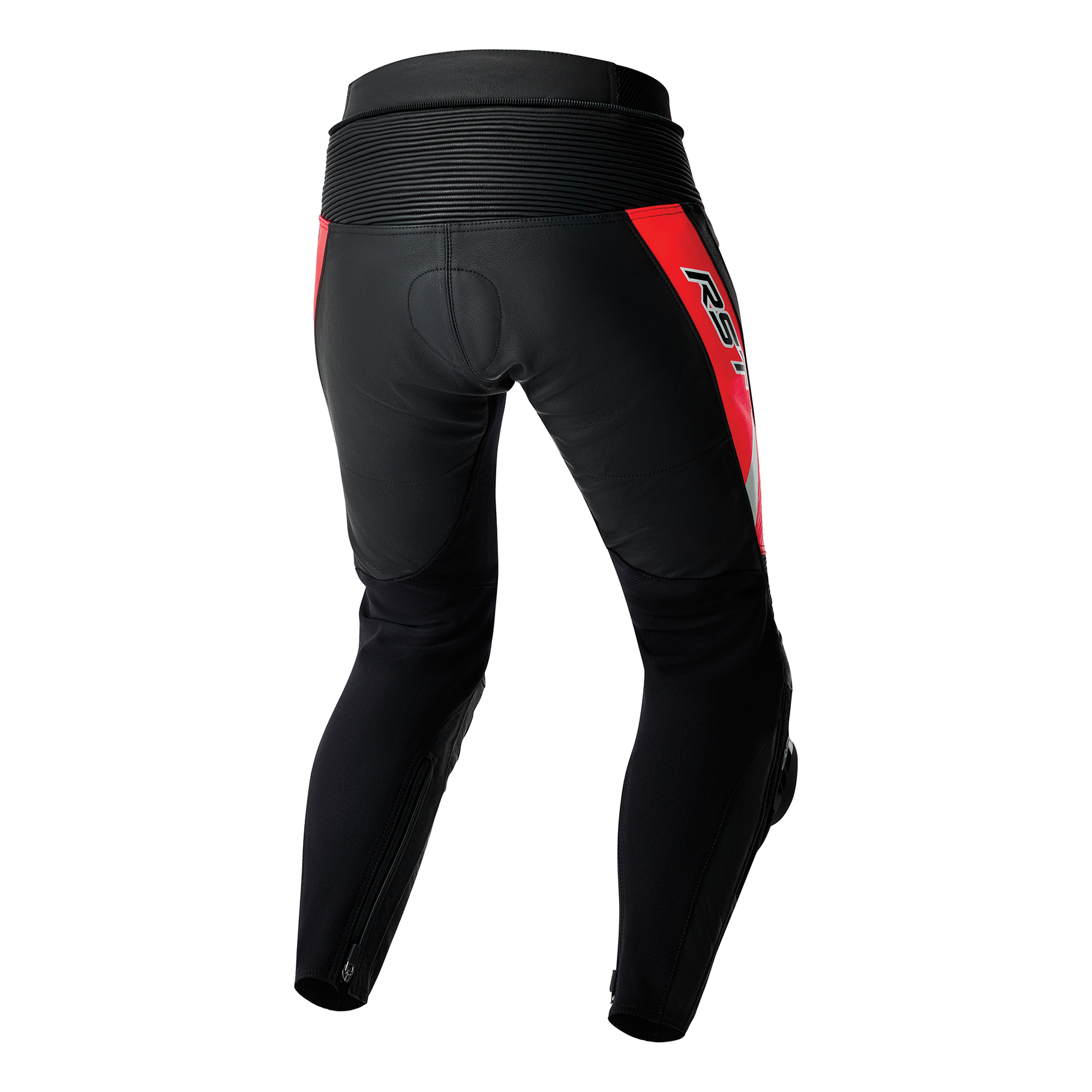 RST Tractech Evo D3O Leather Pants - Black / Flo Red