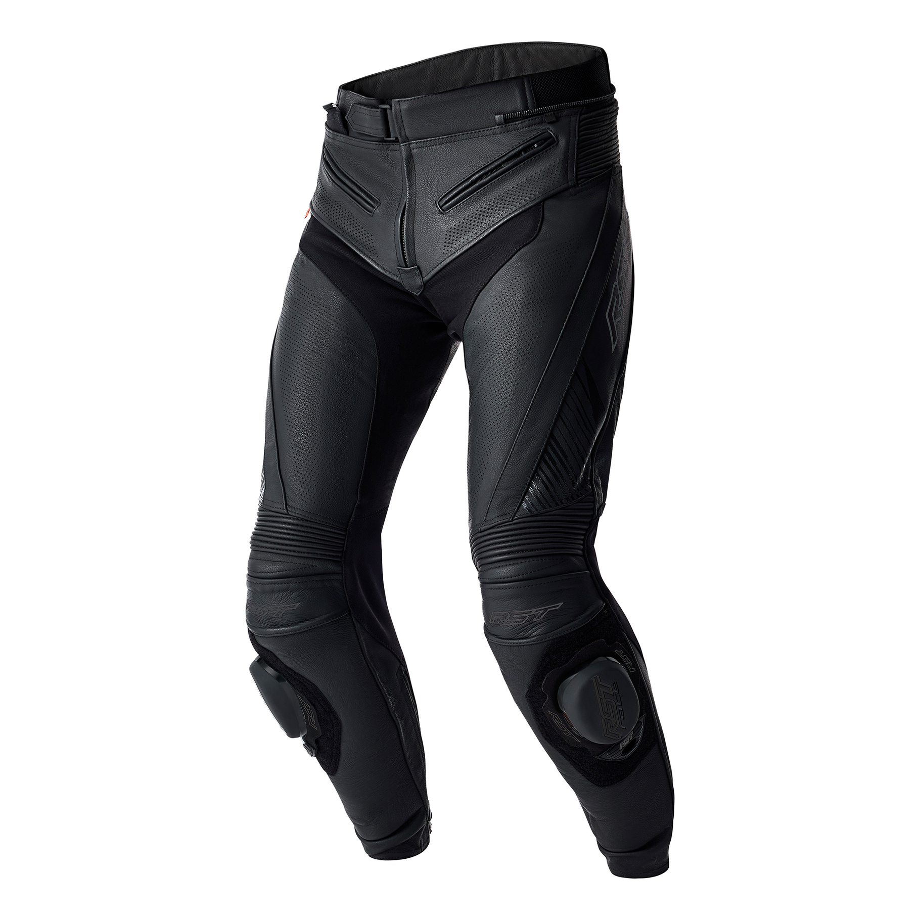 RST Tractech Evo D3O Leather Pants SL - Black / Black