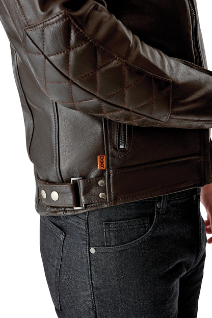 RST IOM TT Hillberry D3O Leather Jacket - Brown