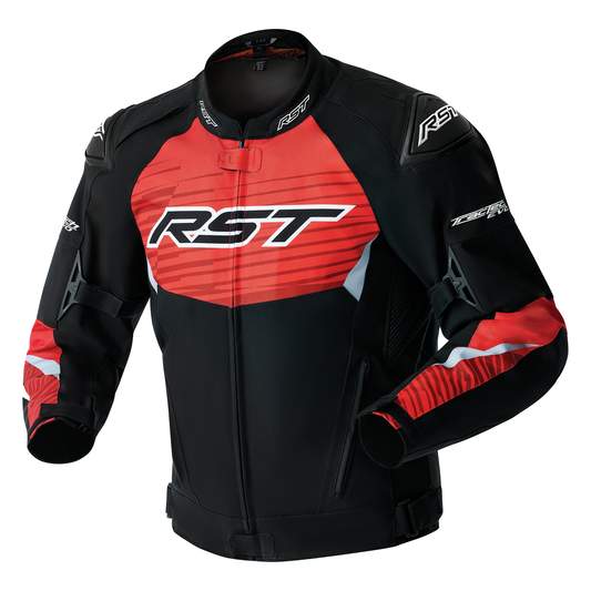 RST Tractech Evo D3O Textile Jacket - Black / Flo Red