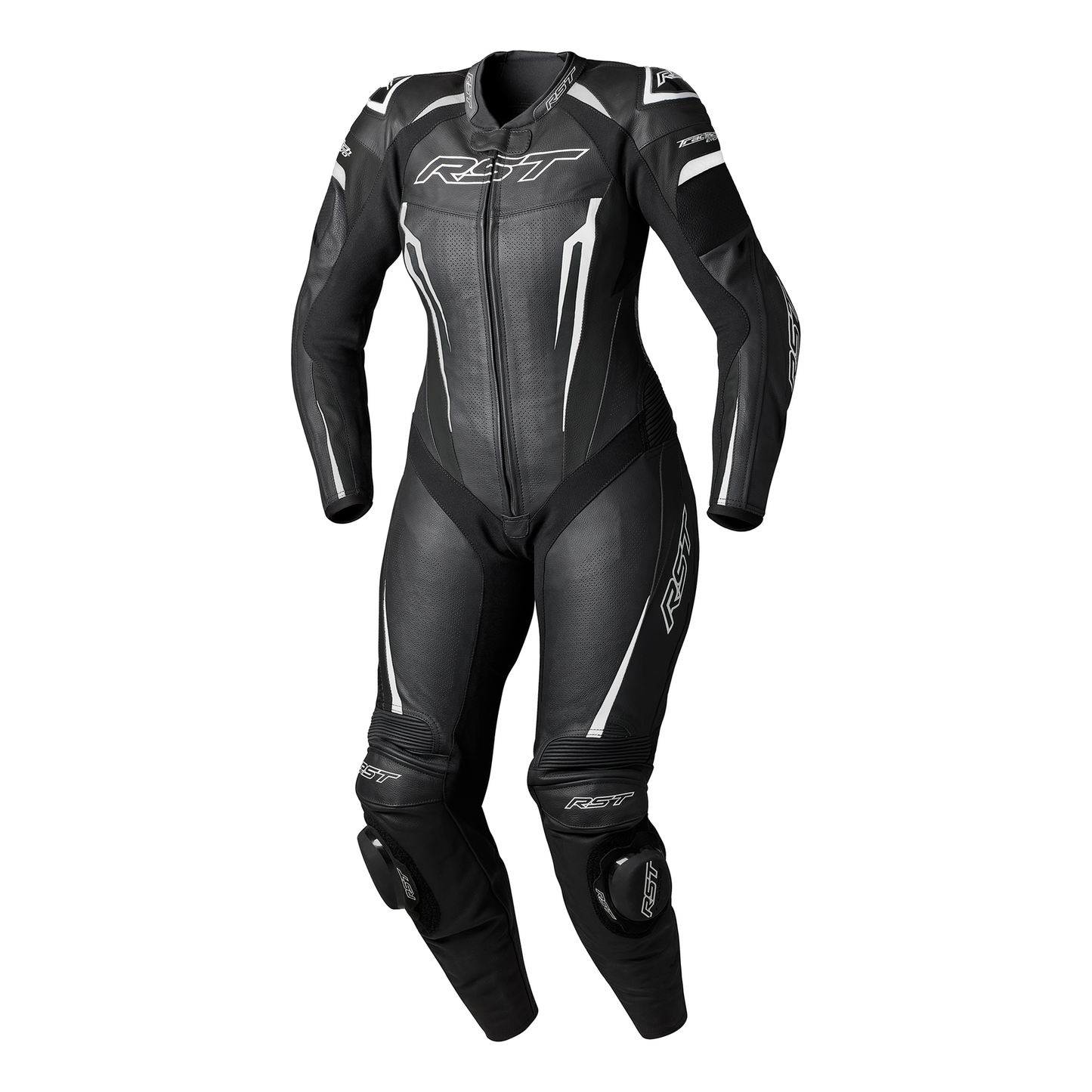 RST Tractech Evo D3O Ladies Leather Suit - Black / White