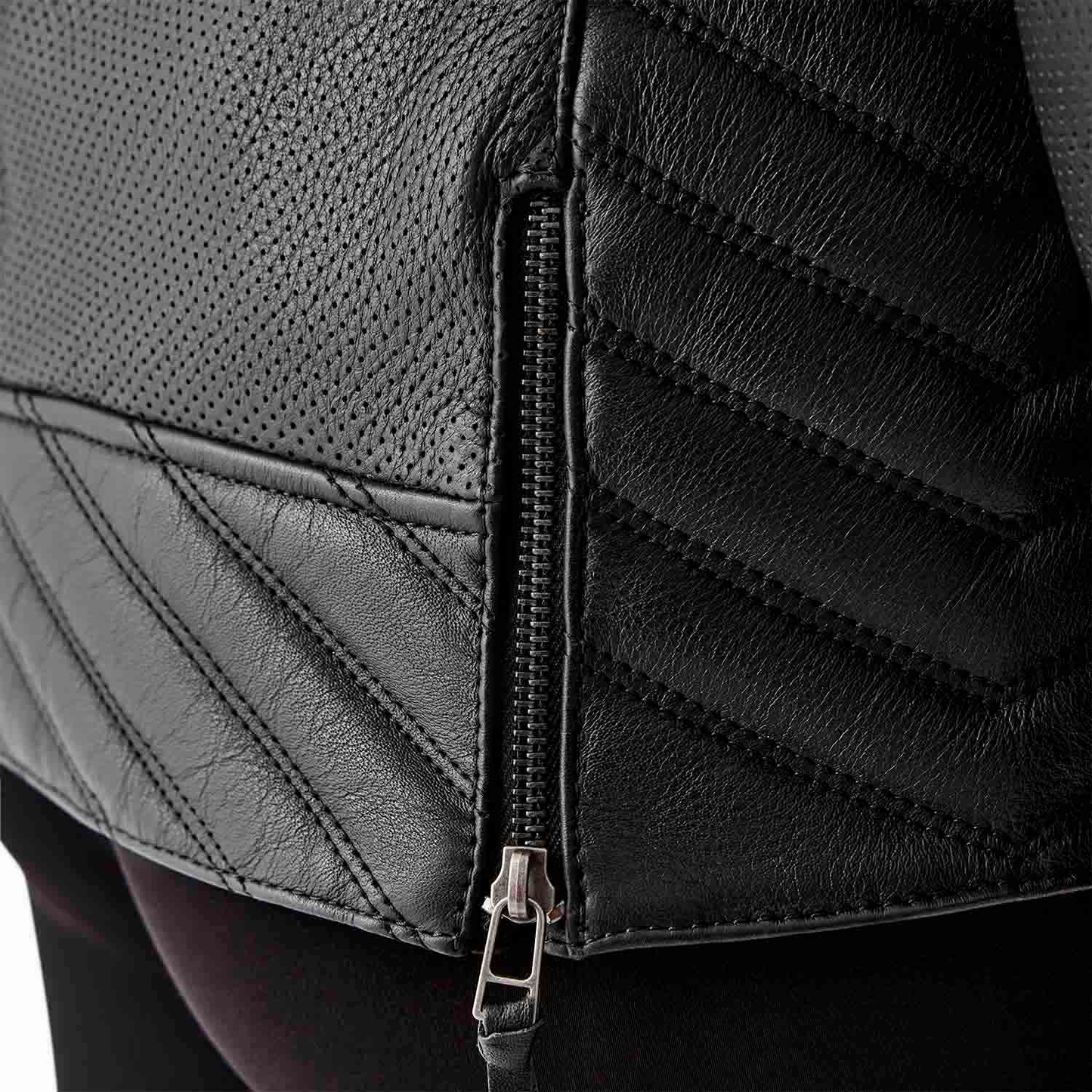 RST Roadster Air D3O Ladies Leather Jacket - Black