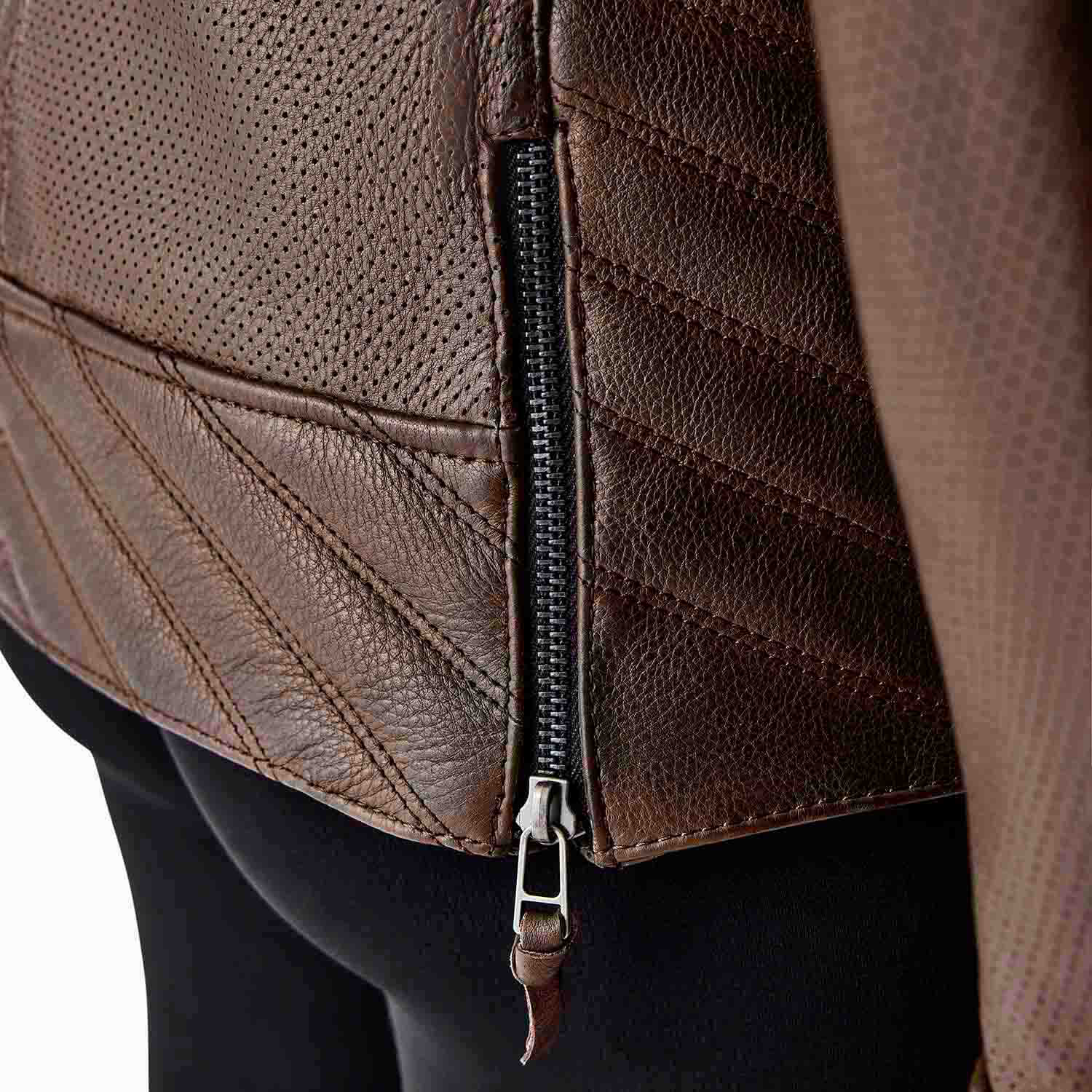 RST Roadster Air D3O Ladies Leather Jacket - Brown