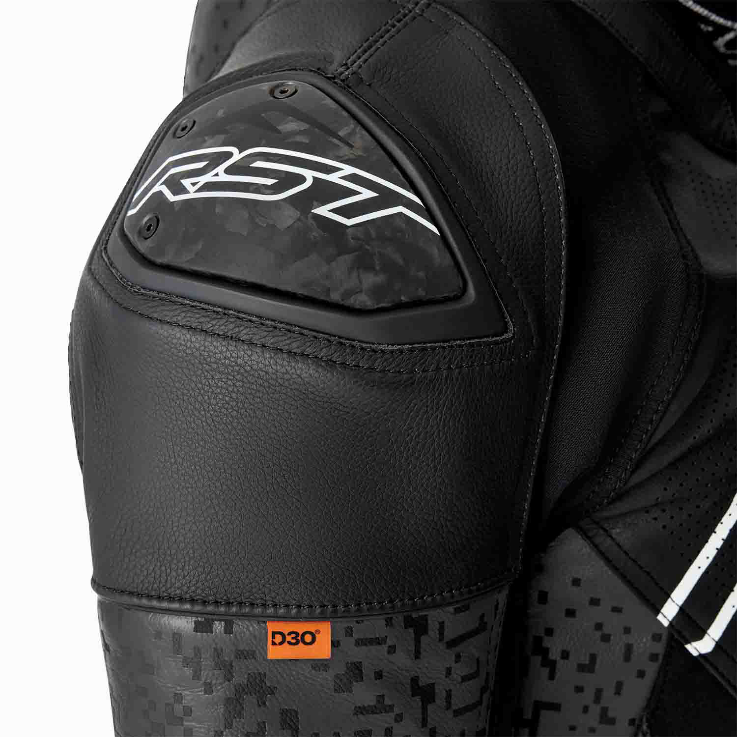 RST Pro Series Supersport-K D3O Leather Jacket - Black / Black