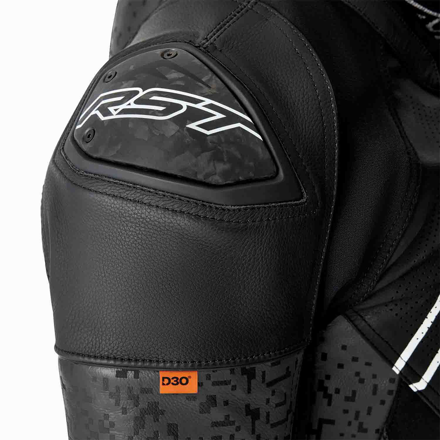 RST Pro Series Supersport-K D3O Leather Jacket - Black / Black