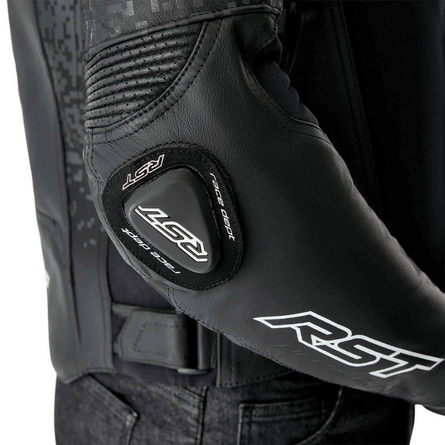 RST Pro Series Supersport-K D3O Leather Jacket - Black / Black