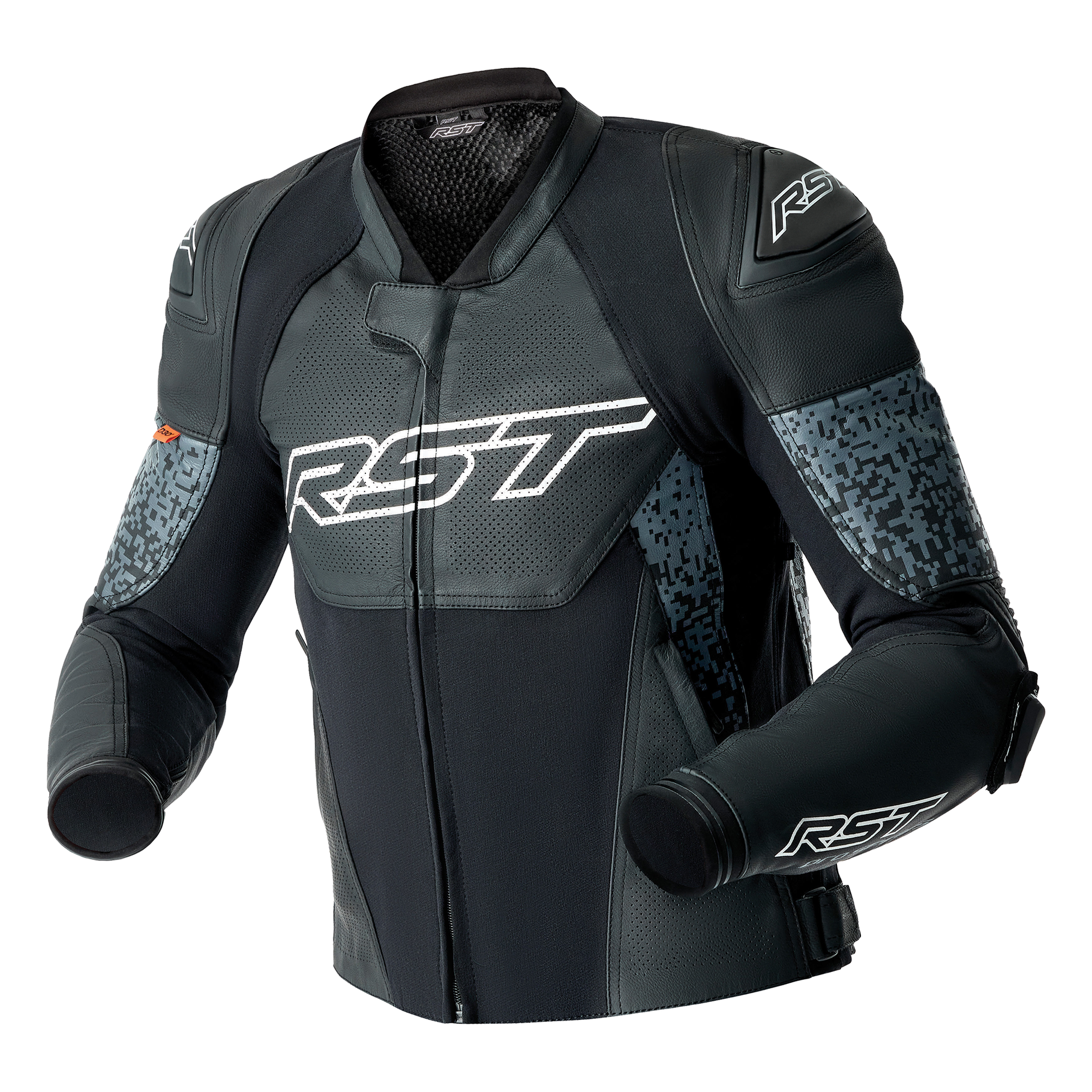 RST Pro Series Supersport-K D3O Leather Jacket - Grey  / Black
