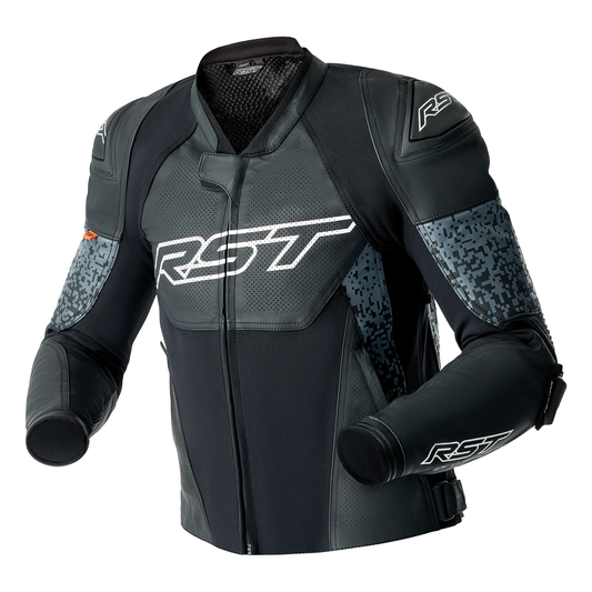 RST Pro Series Supersport-K D3O Leather Jacket - Grey  / Black