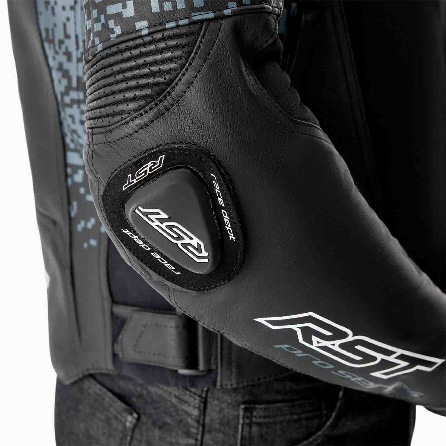 RST Pro Series Supersport-K D3O Leather Jacket - Grey  / Black