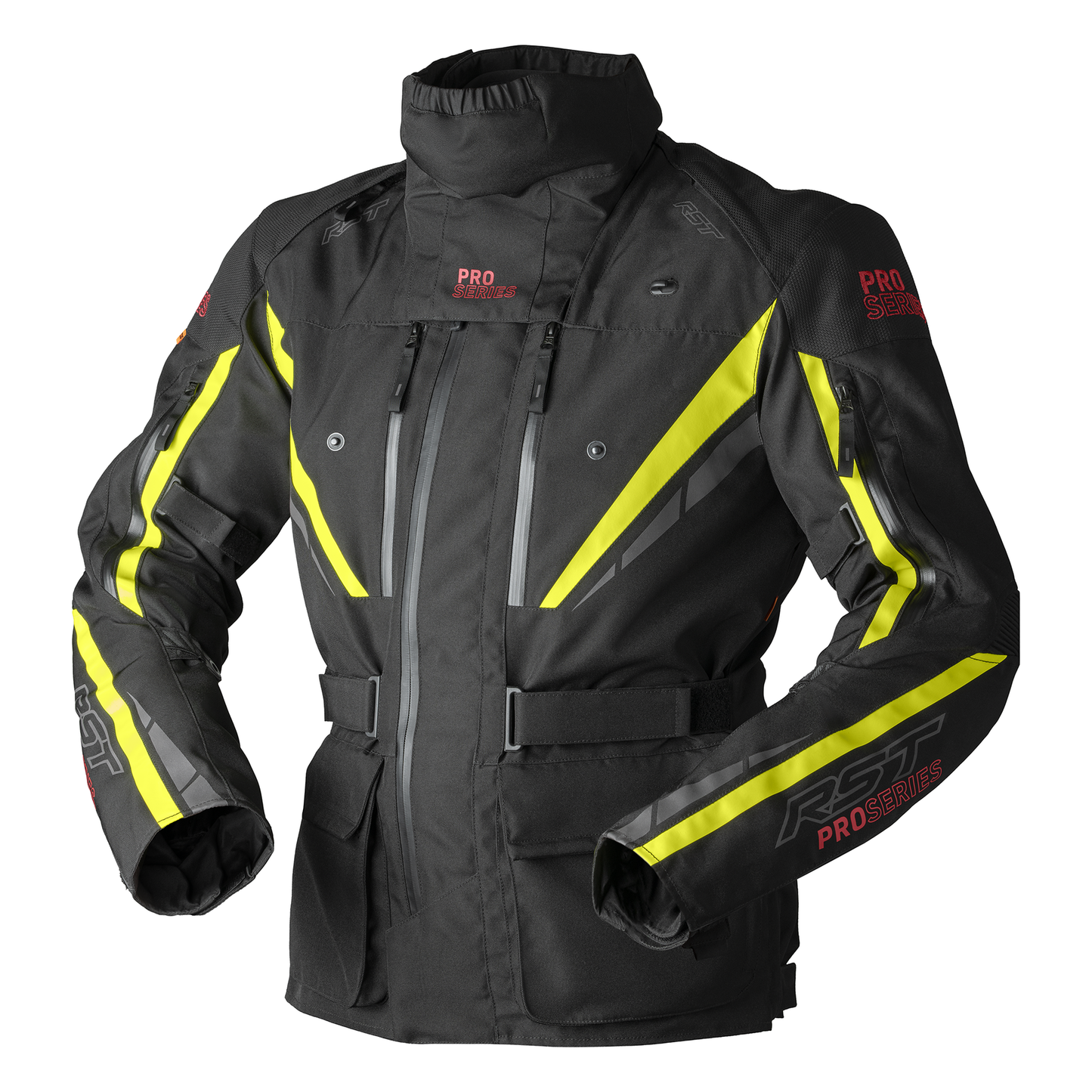 RST Pro Series Paragon D3O Textile Jacket - Black / Flo Yellow