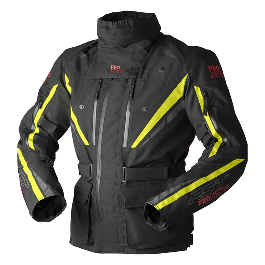 RST Pro Series Paragon D3O Textile Jacket - Black / Flo Yellow