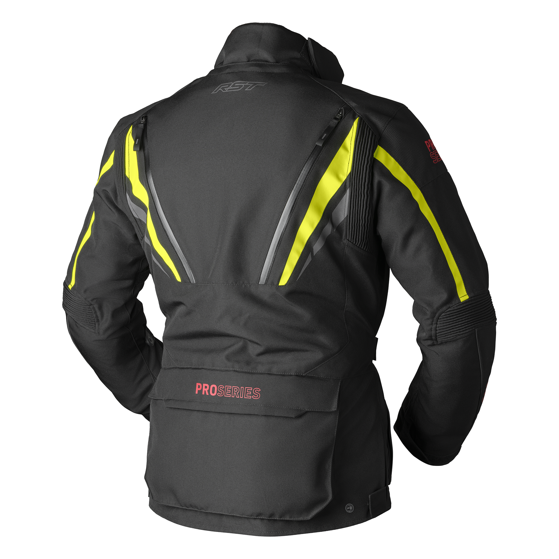 RST Pro Series Paragon D3O Textile Jacket - Black / Flo Yellow