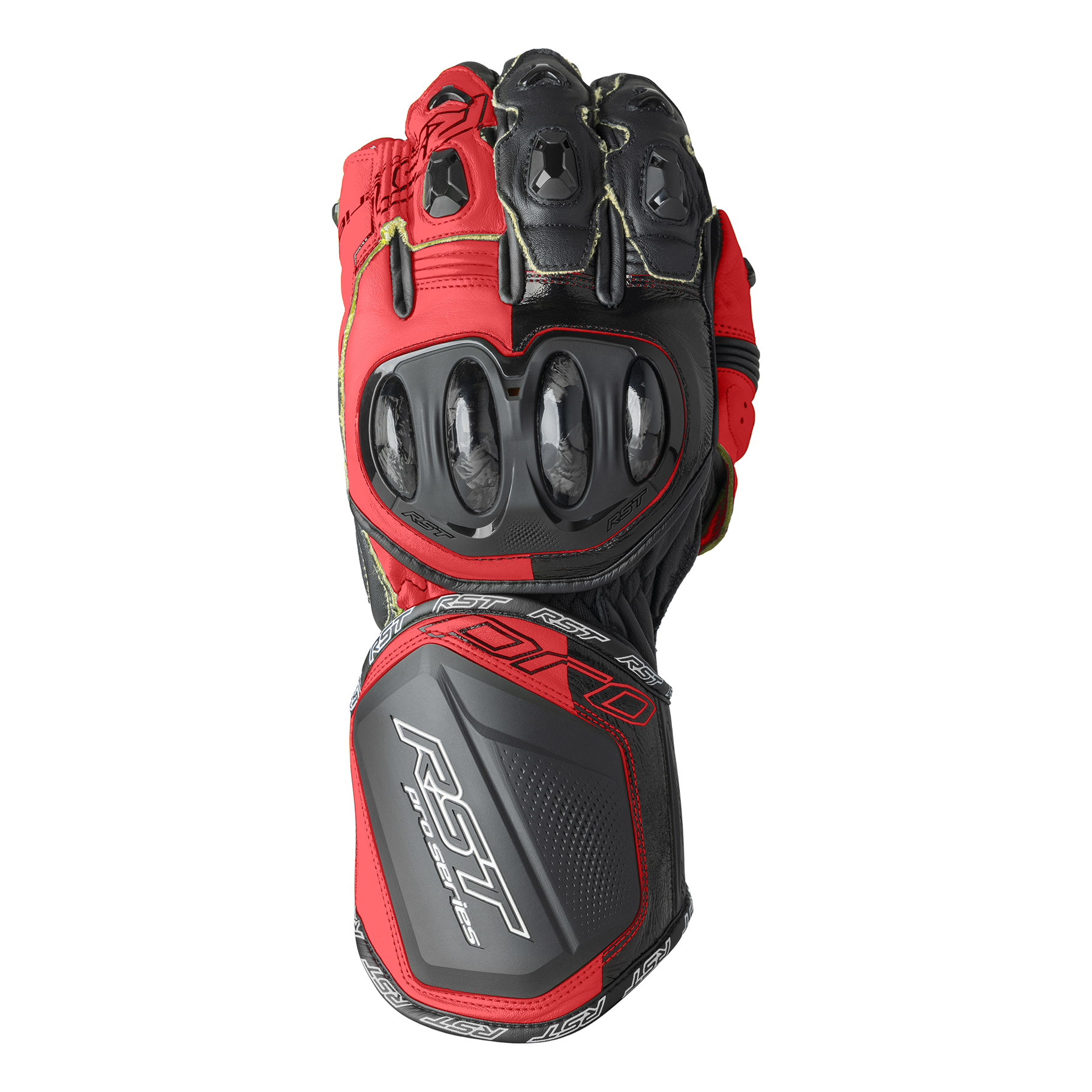 RST Pro Series GP D3O Gloves - Black / Flo Red