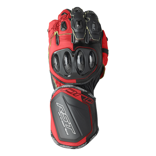 RST Pro Series GP D3O Gloves - Black / Flo Red