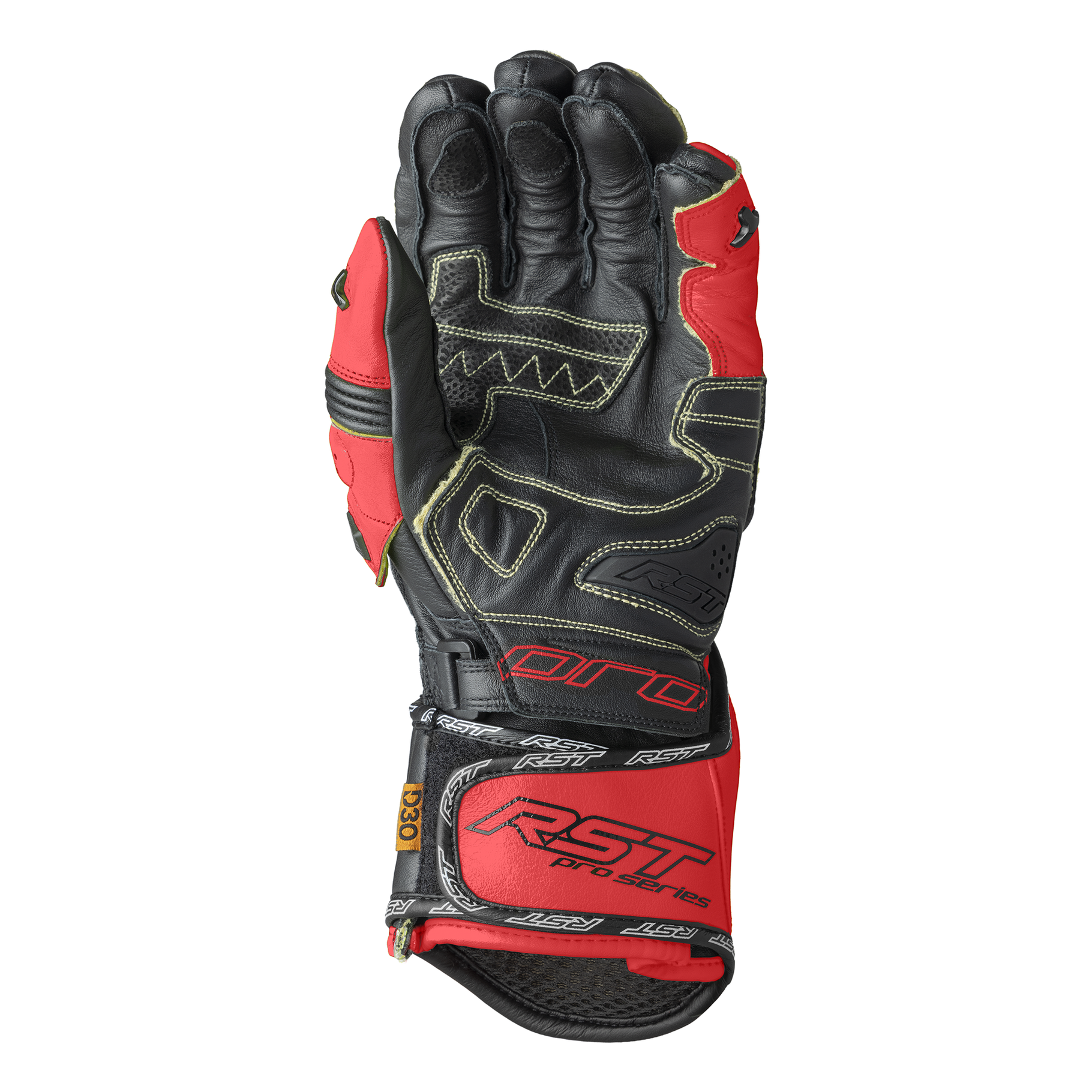 RST Pro Series GP D3O Gloves - Black / Flo Red