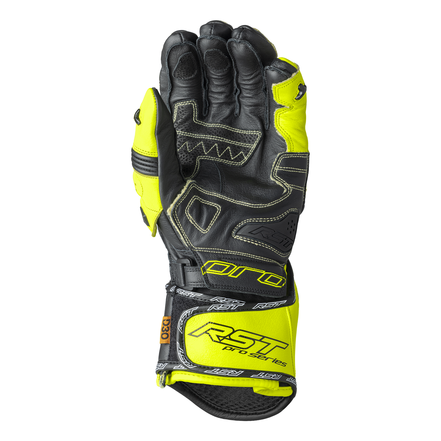 RST Pro Series GP D3O Gloves - Black / Flo Yellow