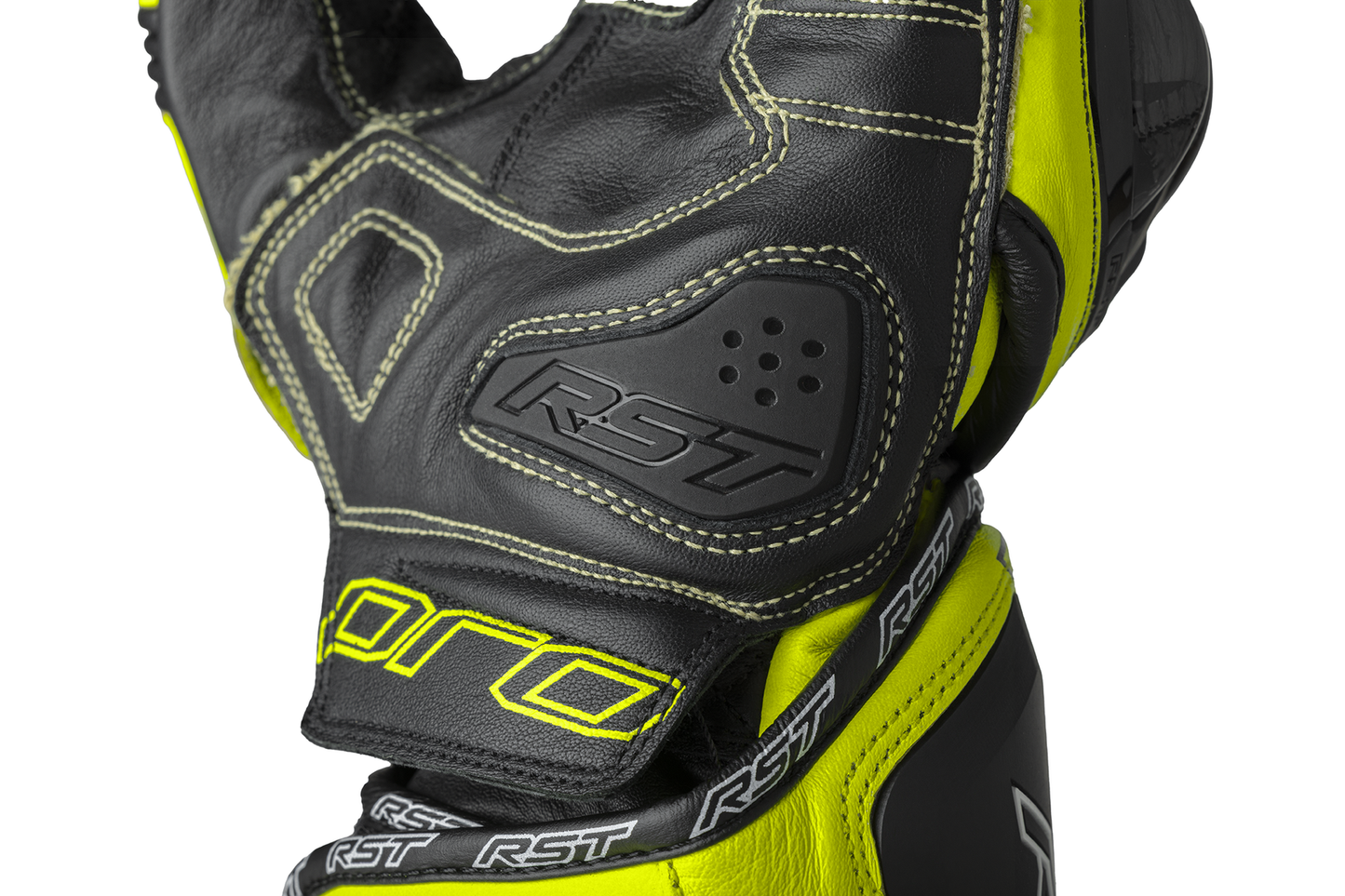 RST Pro Series GP D3O Gloves - Black / Flo Yellow