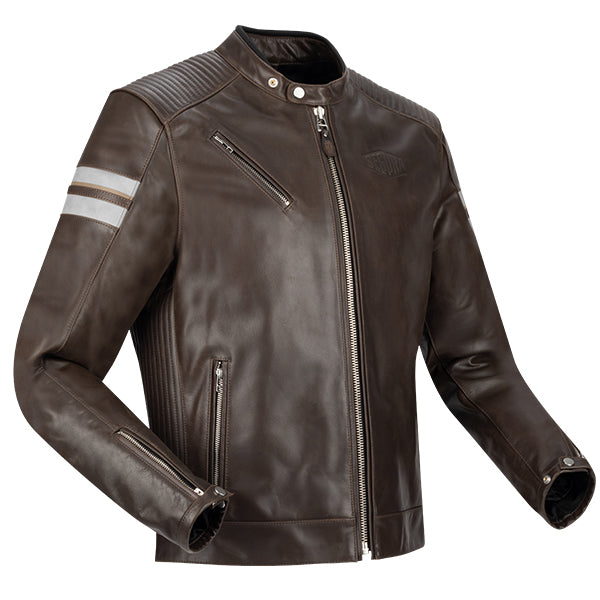 Segura Romeo Buffalo Leather Jacket - Brown / White