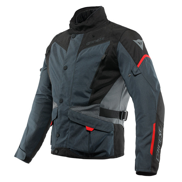 Dainese Tempest 3 D-Dry Waterproof Jacket - Ebony / Black / Lava Red