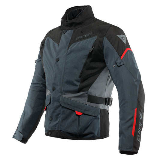 Dainese Tempest 3 D-Dry Waterproof Jacket - Ebony / Black / Lava Red