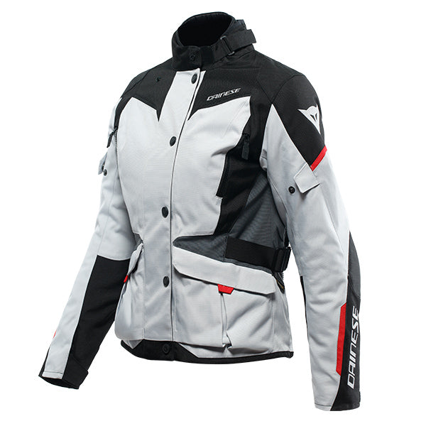 Dainese Tempest  3 D-Dry Ladies Jacket - Glacier Grey / Black / Lava Red