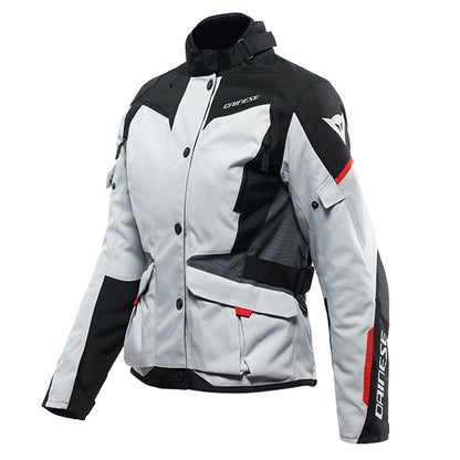 Dainese Tempest 3 D-Dry Ladies Jacket - Glacier Grey / Black / Lava Red