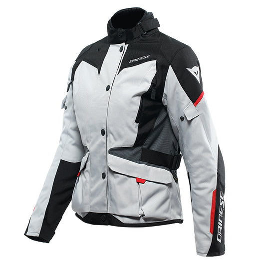 Dainese Tempest  3 D-Dry Ladies Jacket - Glacier Grey / Black / Lava Red