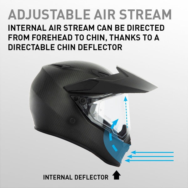 AGV AX9 Adventure Helmet - Carbon Glossy Black