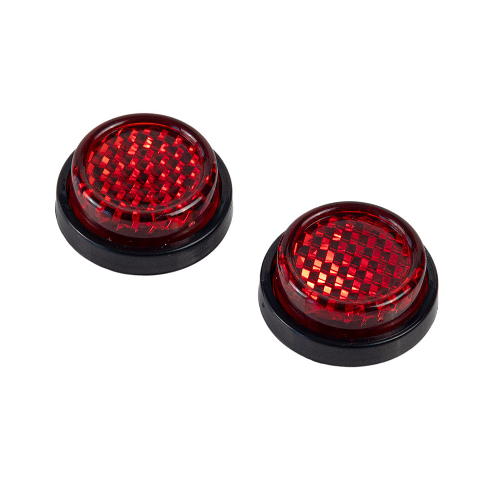 Riderr 2 x 20mm Self Adhesive Reflectors - Red