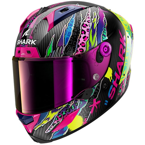 Shark Aeron Fawn Full Face Carbon Helmet DVY - Violet / Yellow