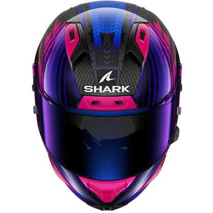 Shark Aeron Edgy Full Face Carbon Helmet DBU - Blue / Purple