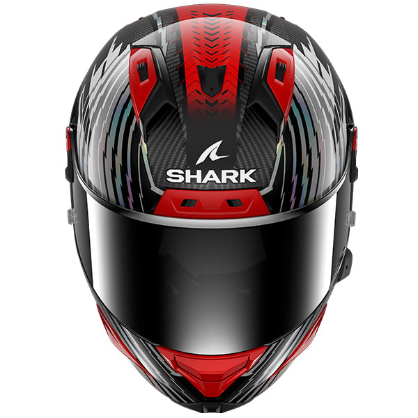 Shark Aeron Edgy Full Face Carbon Helmet DRU - Red / White